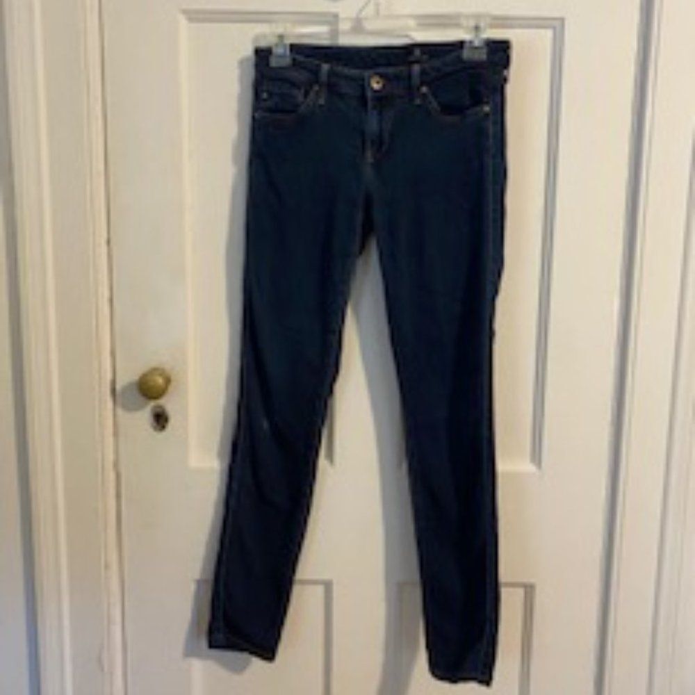AG Adriano Goldschmied Dark Denim Skinny Jeans, Size 27R